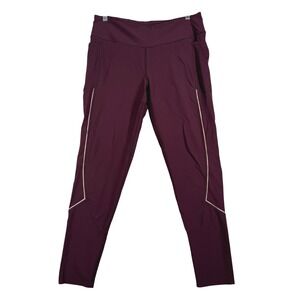 Victoria Sport Leggings Women Pockets Gym Total Knockout Tight Purple Size XL‎